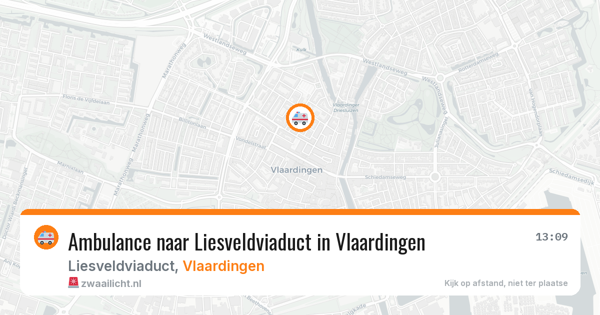 Ambulance naar Liesveldviaduct in Vlaardingen — 11 aug 2026