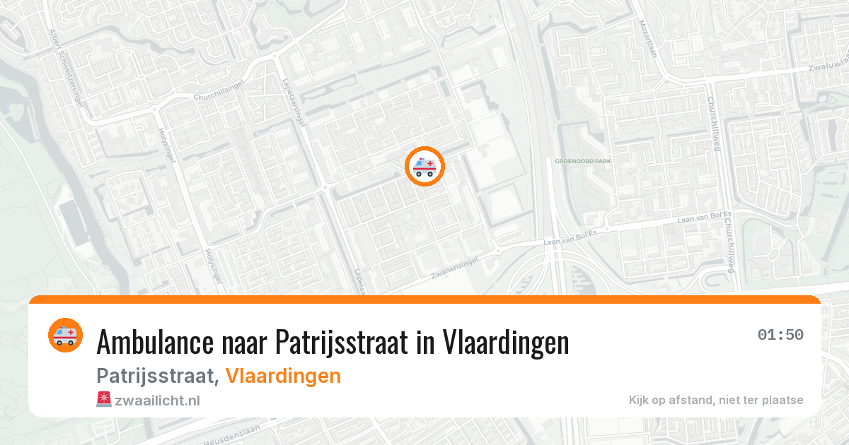 Ambulance naar Patrijsstraat in Vlaardingen — 22 jul 2026