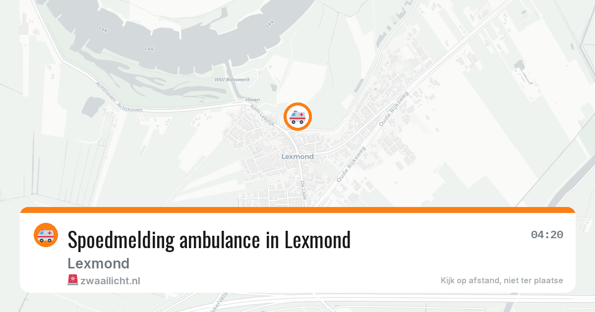 Spoedmelding ambulance in Lexmond — 27 mrt 2026