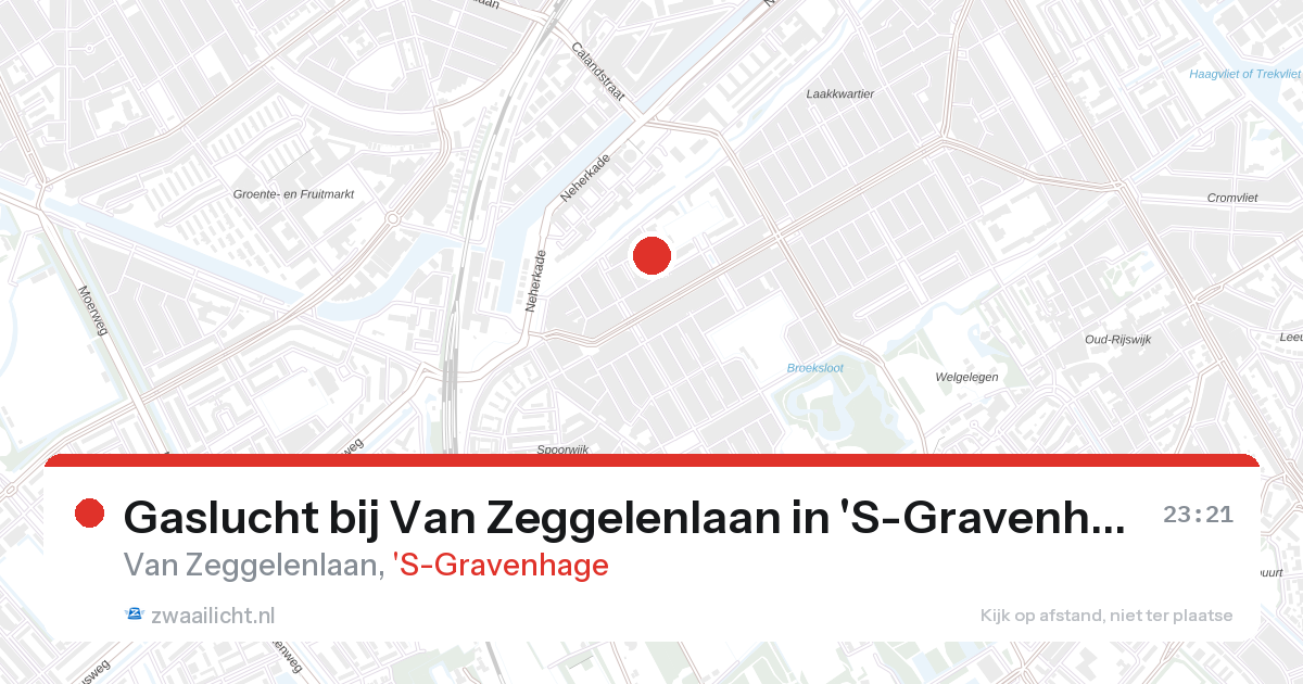 Gaslucht bij Van Zeggelenlaan in 'S-Gravenhage — 31 jan 2026
