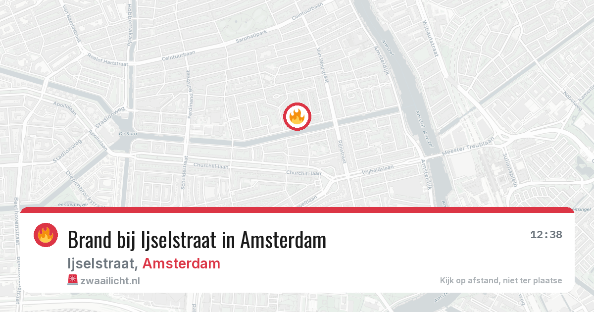 Brand bij Ijselstraat in Amsterdam — 25 jun 2026