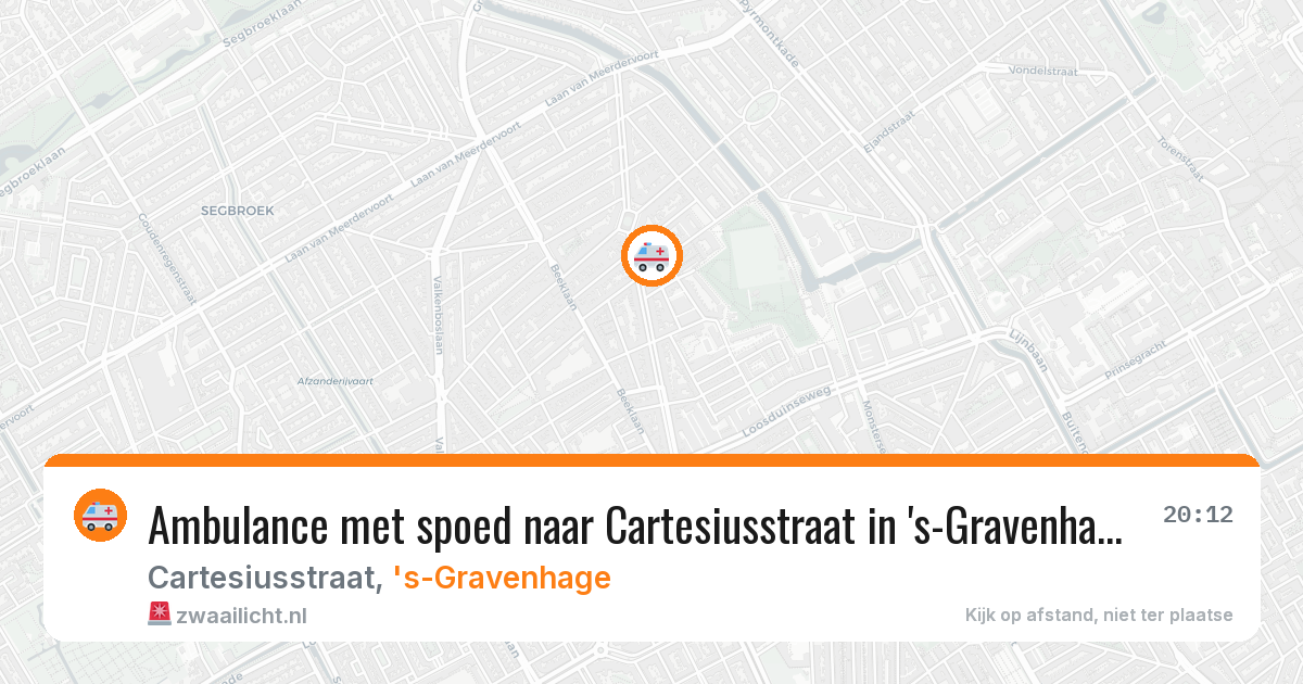 Ambulance met spoed naar Cartesiusstraat in 's-Gravenhage — 7 jun 2026