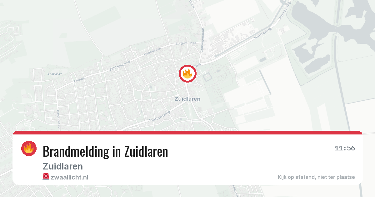 Brandmelding in Zuidlaren — 16 jun 2026