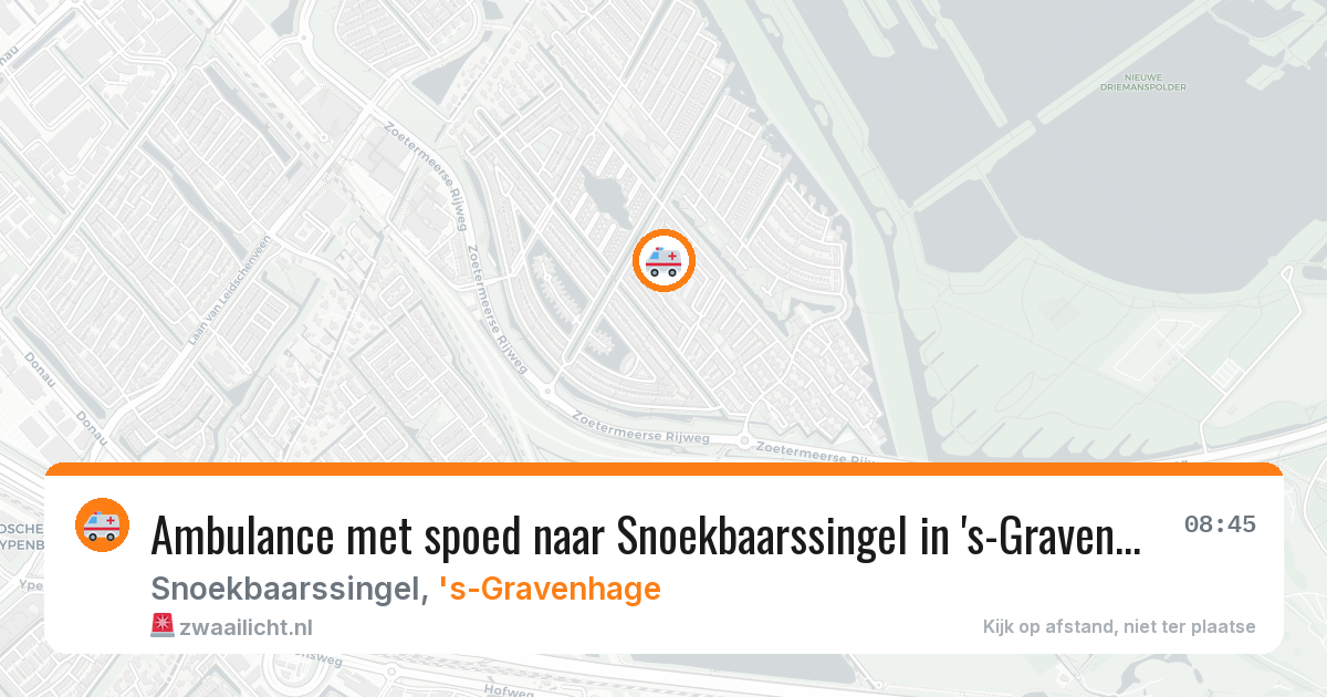 Ambulance met spoed naar Snoekbaarssingel in 's-Gravenhage — 15 mei 2026