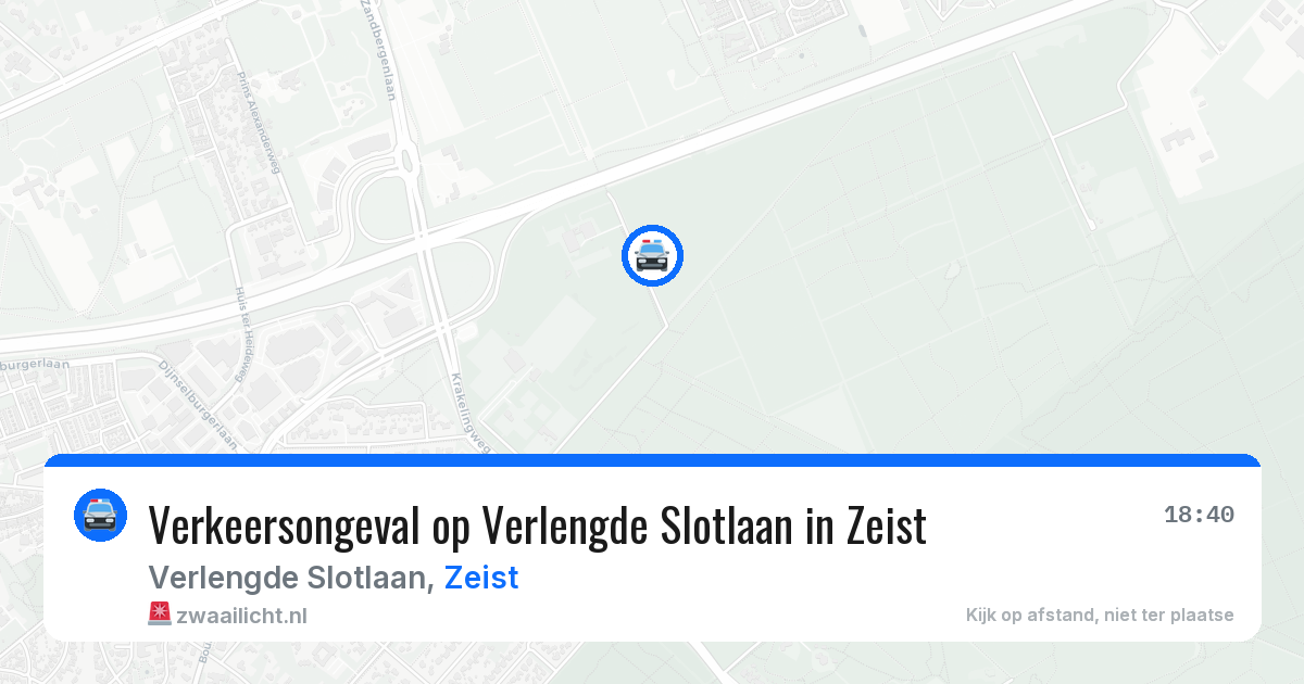 Verkeersongeval op Verlengde Slotlaan in Zeist — 10 jul 2026