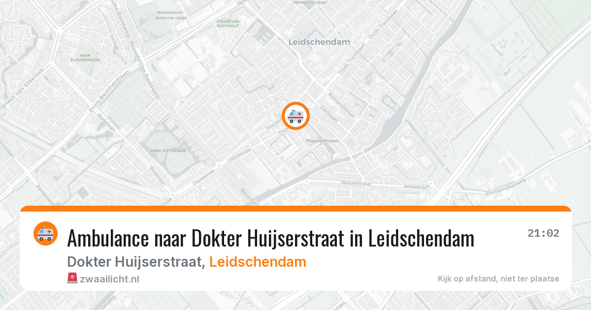 Ambulance naar Dokter Huijserstraat in Leidschendam — 21 mei 2026