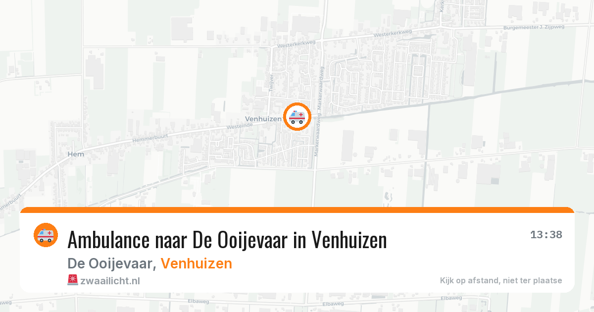 Ambulance naar De Ooijevaar in Venhuizen — 4 jun 2026