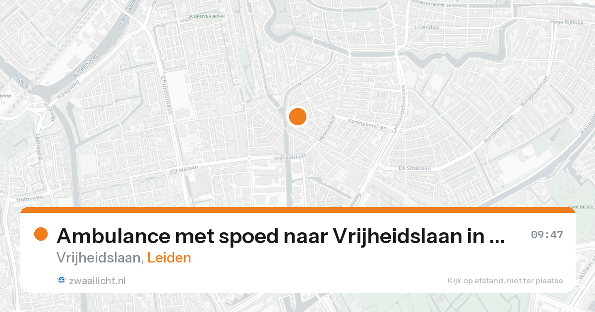 Ambulance met spoed naar Vrijheidslaan in Leiden — 12 jun 2026