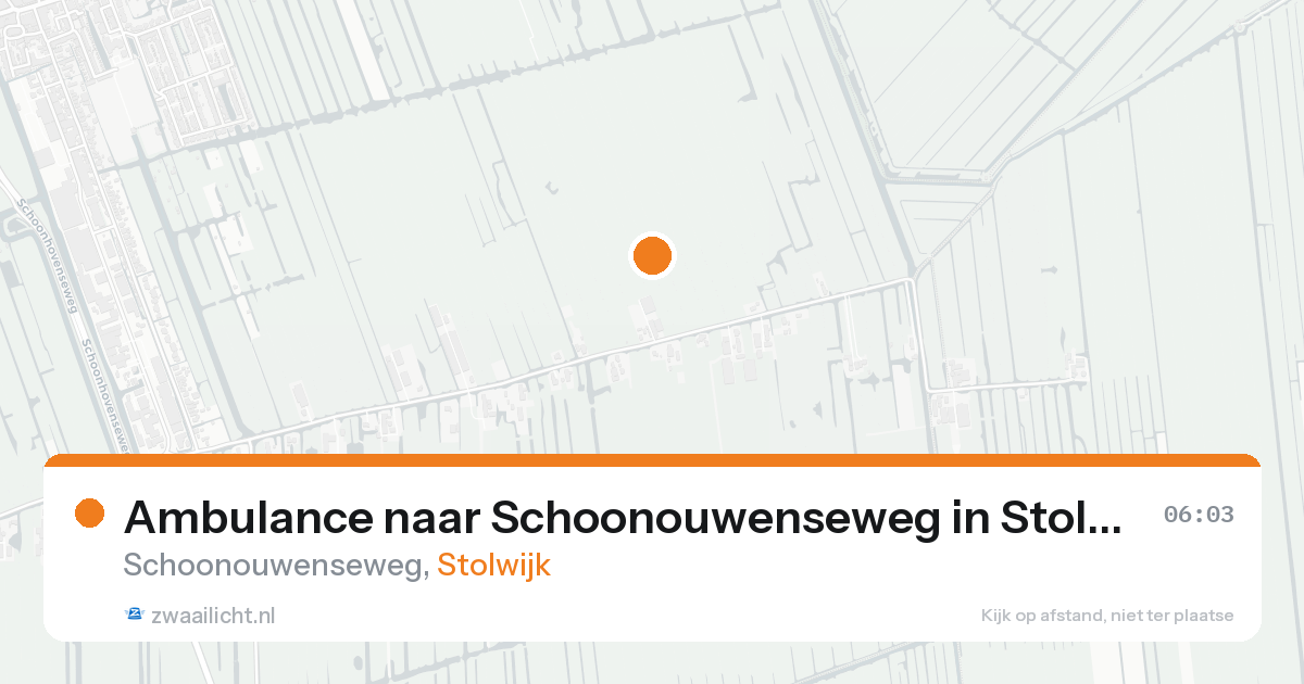 Ambulance naar Schoonouwenseweg in Stolwijk — 15 aug 2026