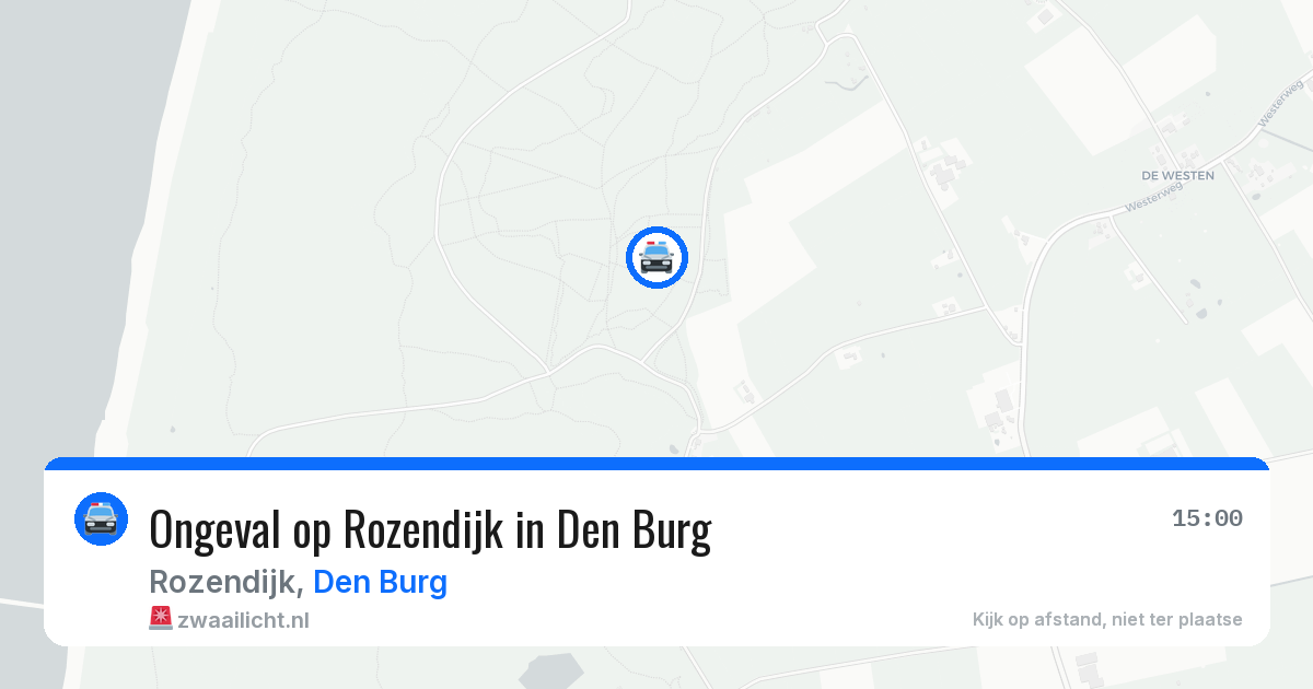 Ongeval op Rozendijk in Den Burg — 18 jun 2026