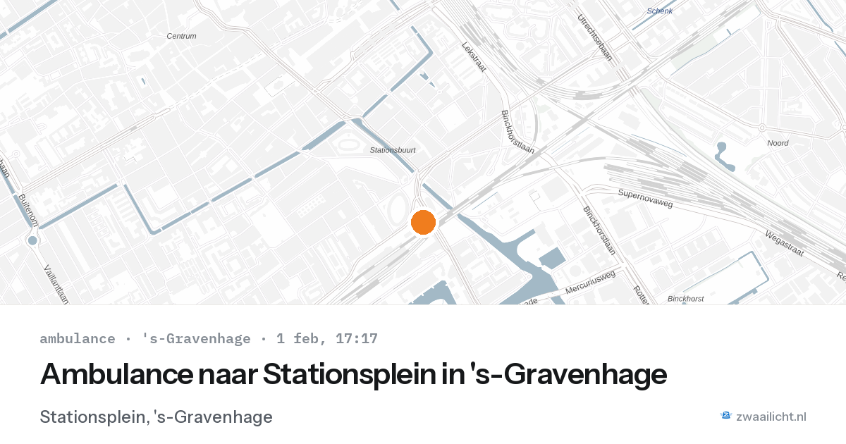 Ambulance naar Stationsplein in 's-Gravenhage — 1 feb 2026