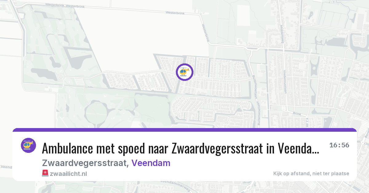 Ambulance met spoed naar Zwaardvegersstraat in Veendam — 23 jun 2026