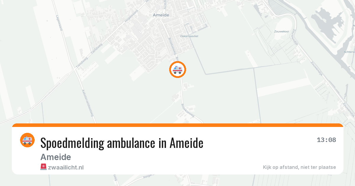 Spoedmelding ambulance in Ameide — 12 aug 2026