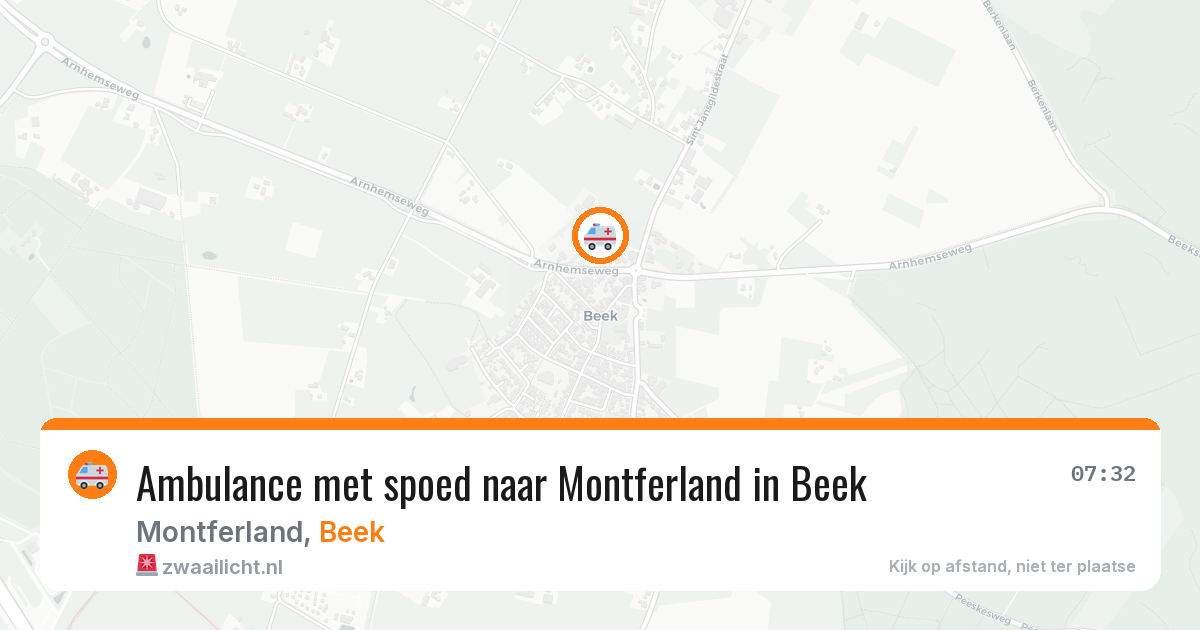 Ambulance met spoed naar Montferland in Beek — 23 feb 2026