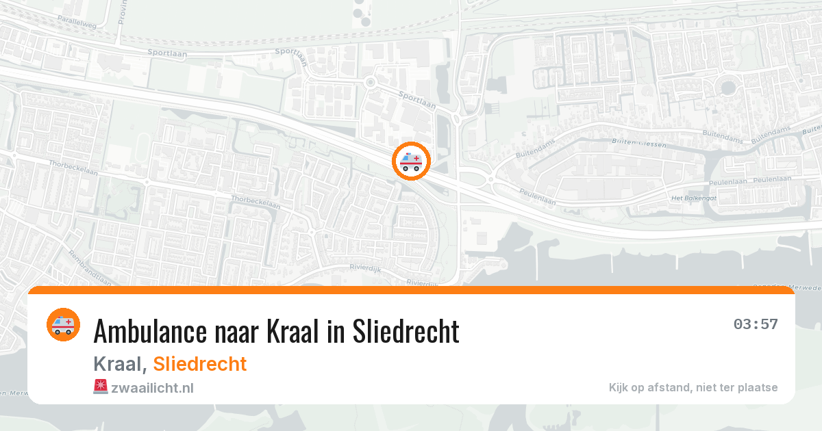 Ambulance naar Kraal in Sliedrecht — 24 jun 2026