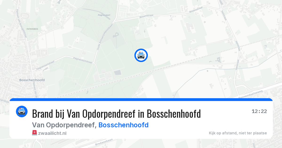 Brand bij Van Opdorpendreef in Bosschenhoofd — 15 mrt 2026