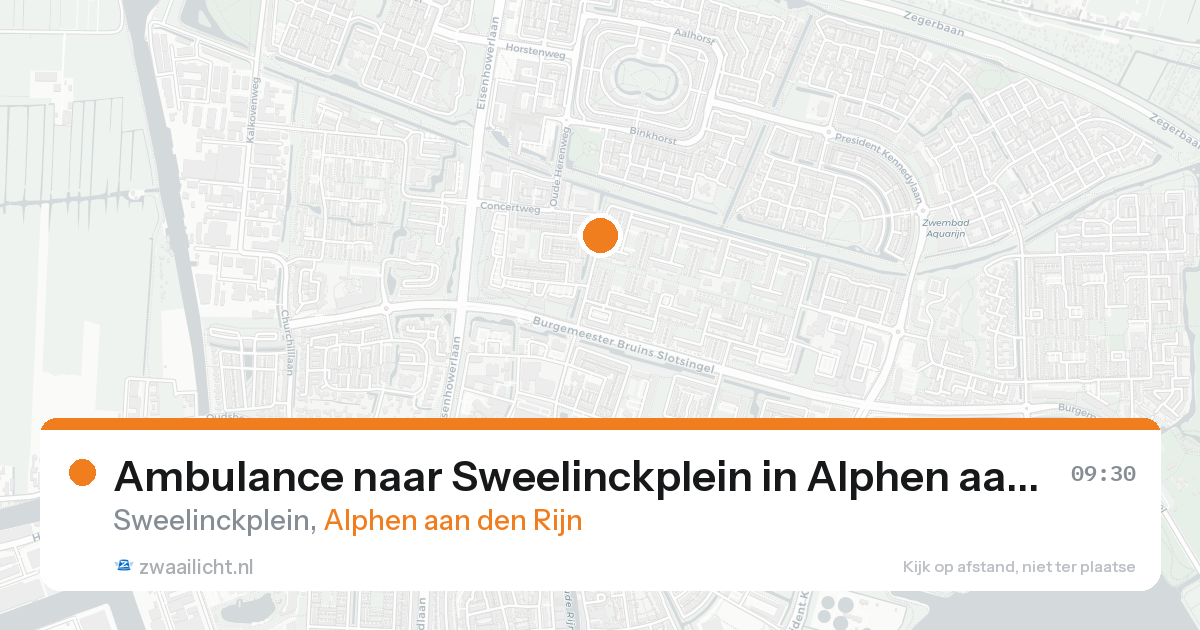 Ambulance naar Sweelinckplein in Alphen aan den Rijn — 23 aug 2026