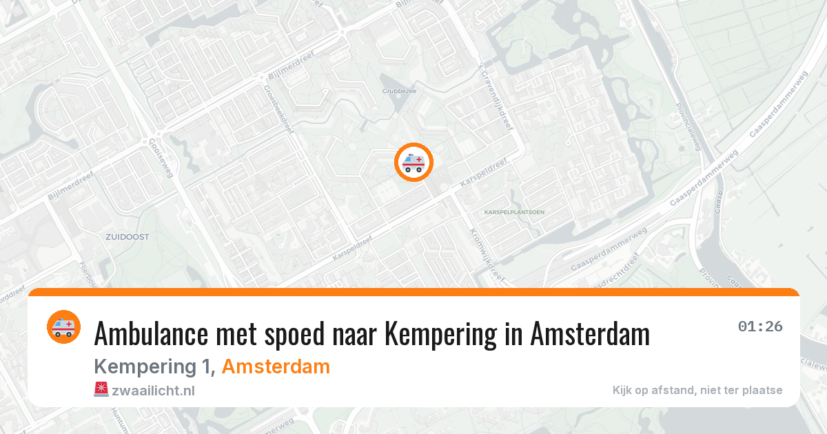 Ambulance met spoed naar Kempering in Amsterdam — 13 jun 2026