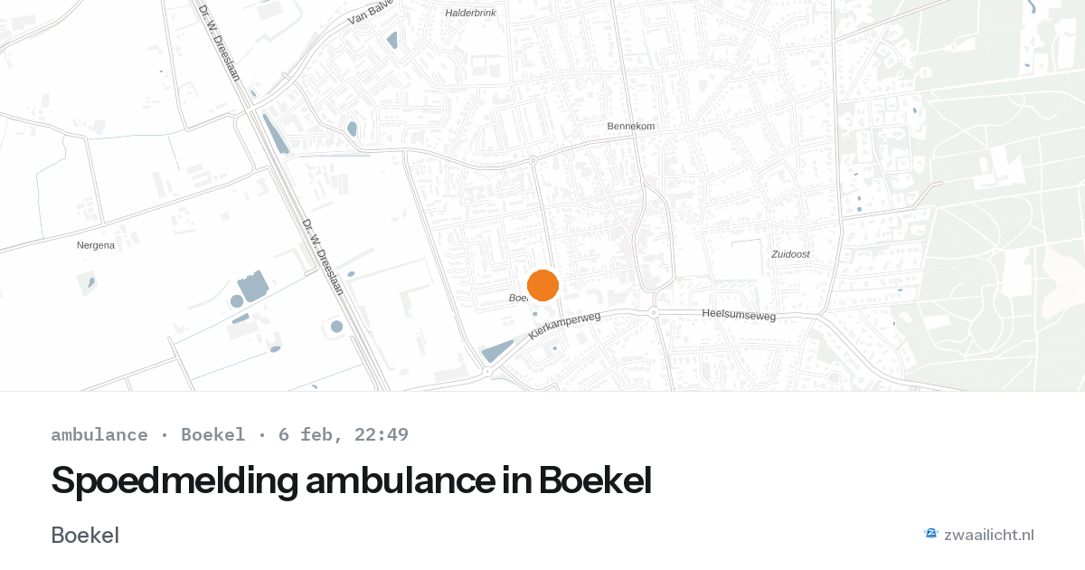 Spoedmelding ambulance in Boekel — 6 feb 2026