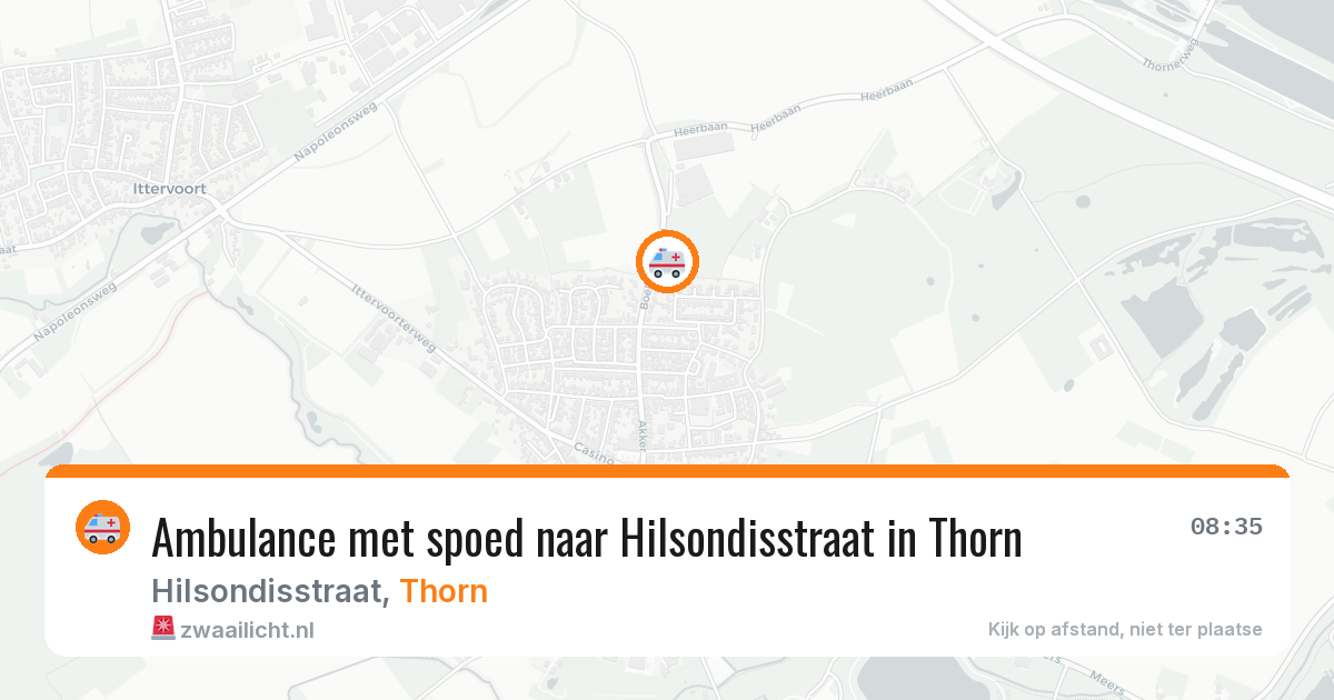Ambulance met spoed naar Hilsondisstraat in Thorn — 24 jul 2026