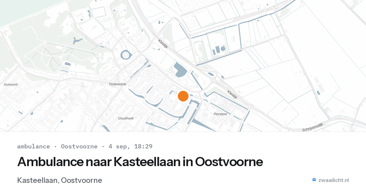 Ambulance naar Kasteellaan in Oostvoorne — 4 sep 2026