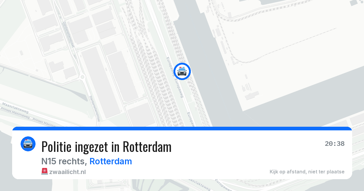 Politie ingezet in Rotterdam — 12 aug 2026 | 🚨 Zwaailicht.nl