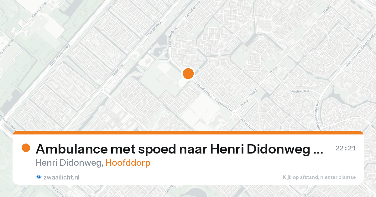 Ambulance met spoed naar Henri Didonweg in Hoofddorp — 24 aug 2026