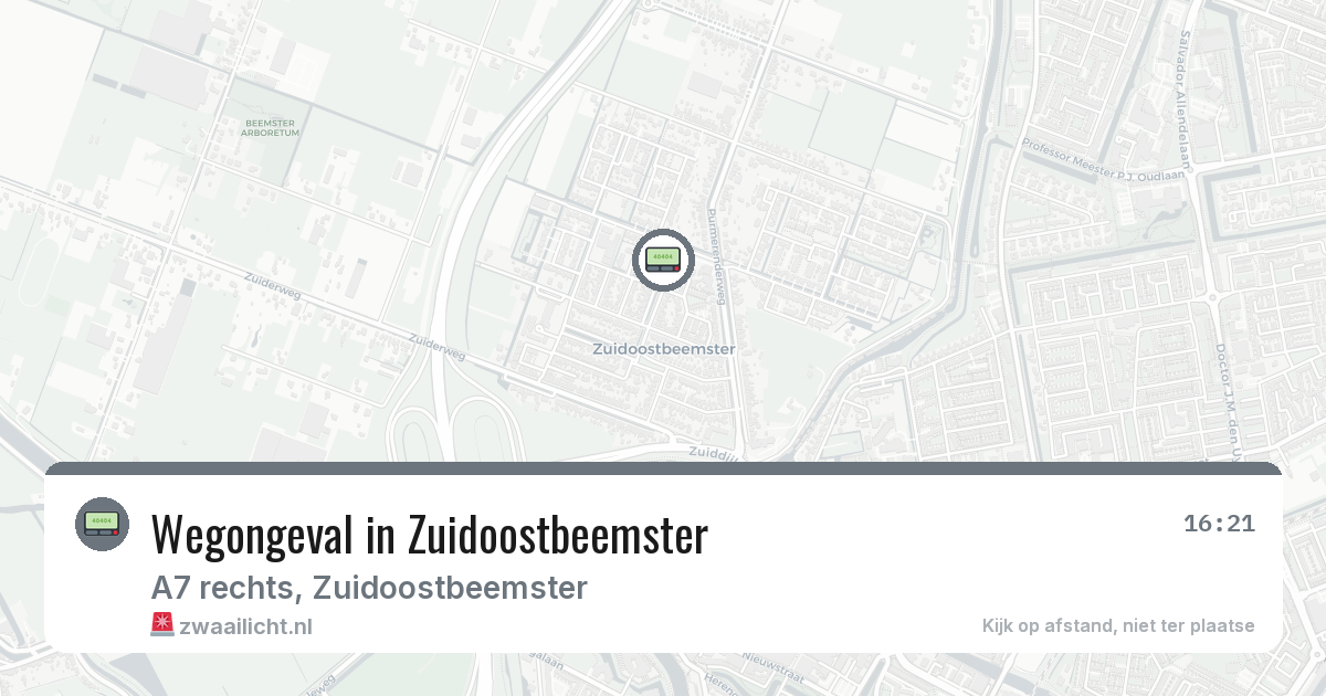 Wegongeval in Zuidoostbeemster — 27 feb 2026
