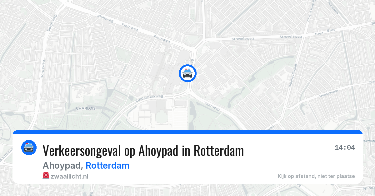 Verkeersongeval op Ahoypad in Rotterdam — 1 apr 2026