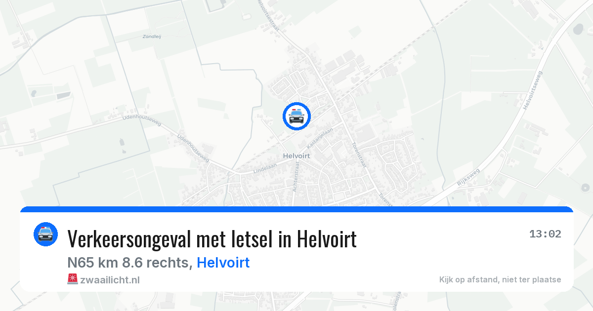 Verkeersongeval met letsel in Helvoirt — 8 aug 2026