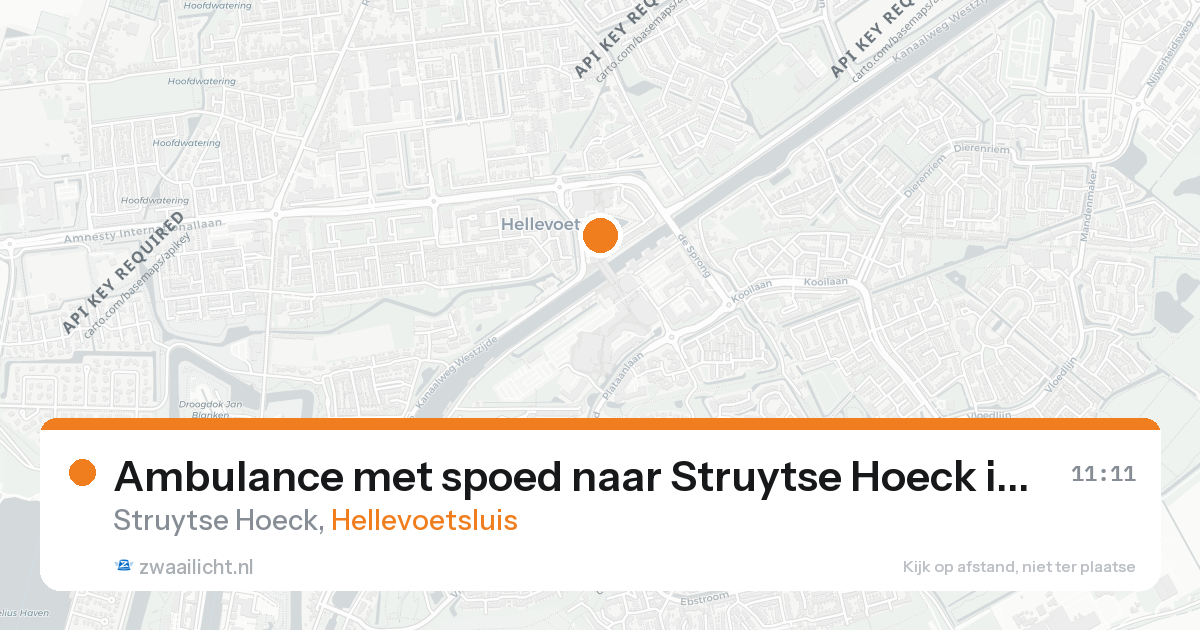 Ambulance met spoed naar Struytse Hoeck in Hellevoetsluis — 26 aug 2026