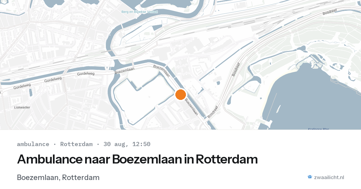 Ambulance naar Boezemlaan in Rotterdam — 30 aug 2026