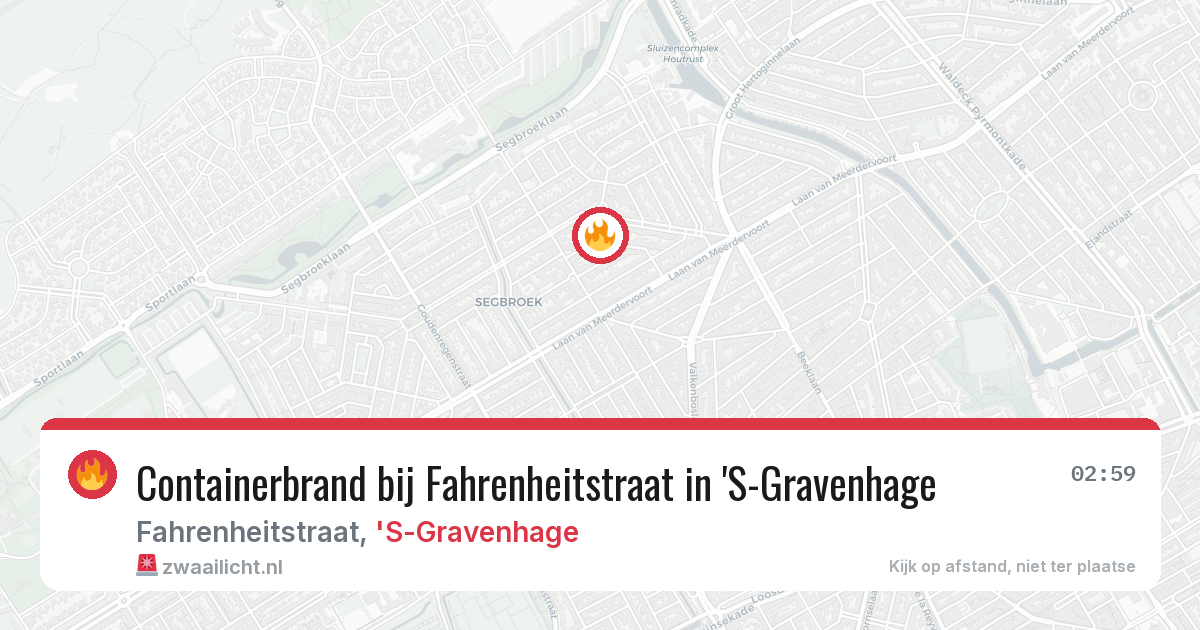 Containerbrand bij Fahrenheitstraat in 'S-Gravenhage — 26 jun 2026