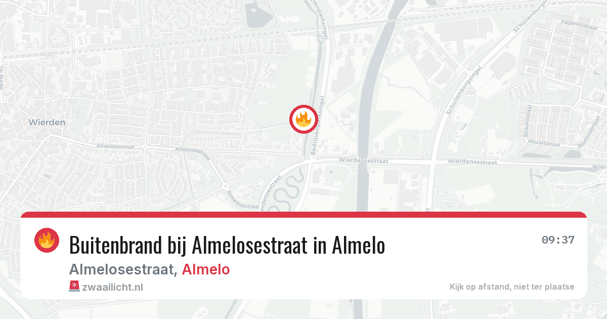 Buitenbrand bij Almelosestraat in Almelo — 8 aug 2026