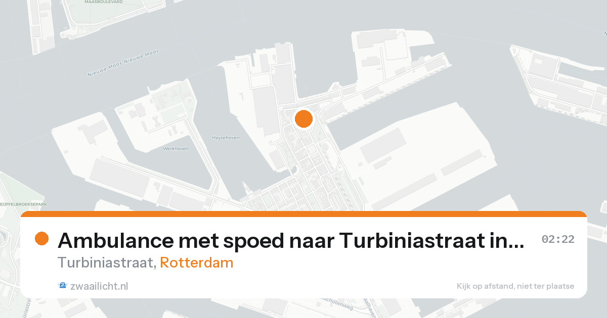 Ambulance met spoed naar Turbiniastraat in Rotterdam — 16 aug 2026