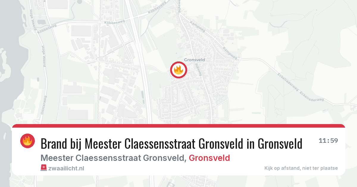 Brand bij Meester Claessensstraat Gronsveld in Gronsveld — 19 feb 2026