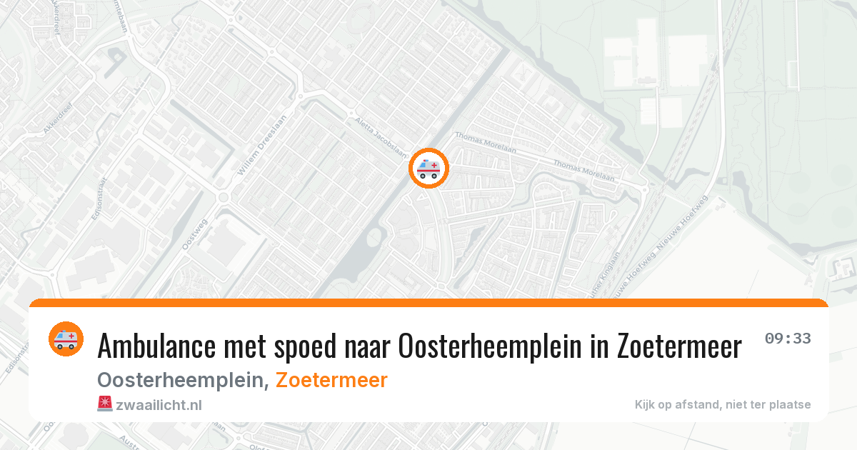 Ambulance met spoed naar Oosterheemplein in Zoetermeer — 7 apr 2026