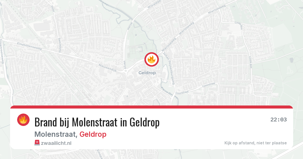 Brand bij Molenstraat in Geldrop — 16 jun 2026