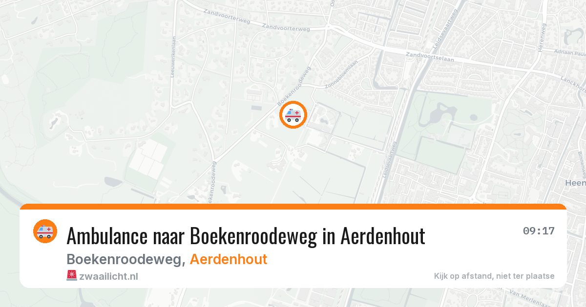 Ambulance naar Boekenroodeweg in Aerdenhout — 20 mrt 2026