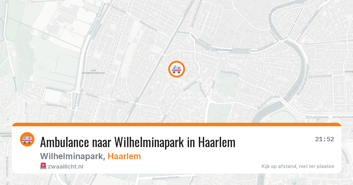 Ambulance naar Wilhelminapark in Haarlem — 29 jun 2026