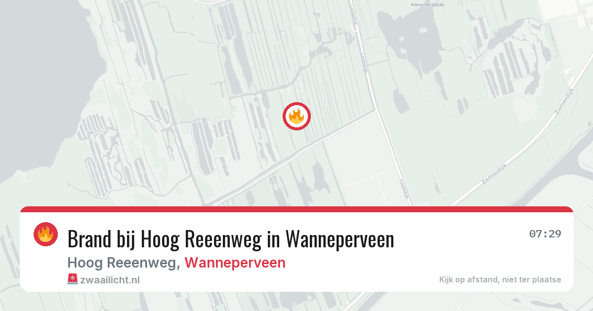 Brand bij Hoog Reeenweg in Wanneperveen — 29 apr 2026