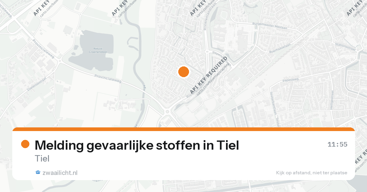 Melding gevaarlijke stoffen in Tiel — 26 aug 2026