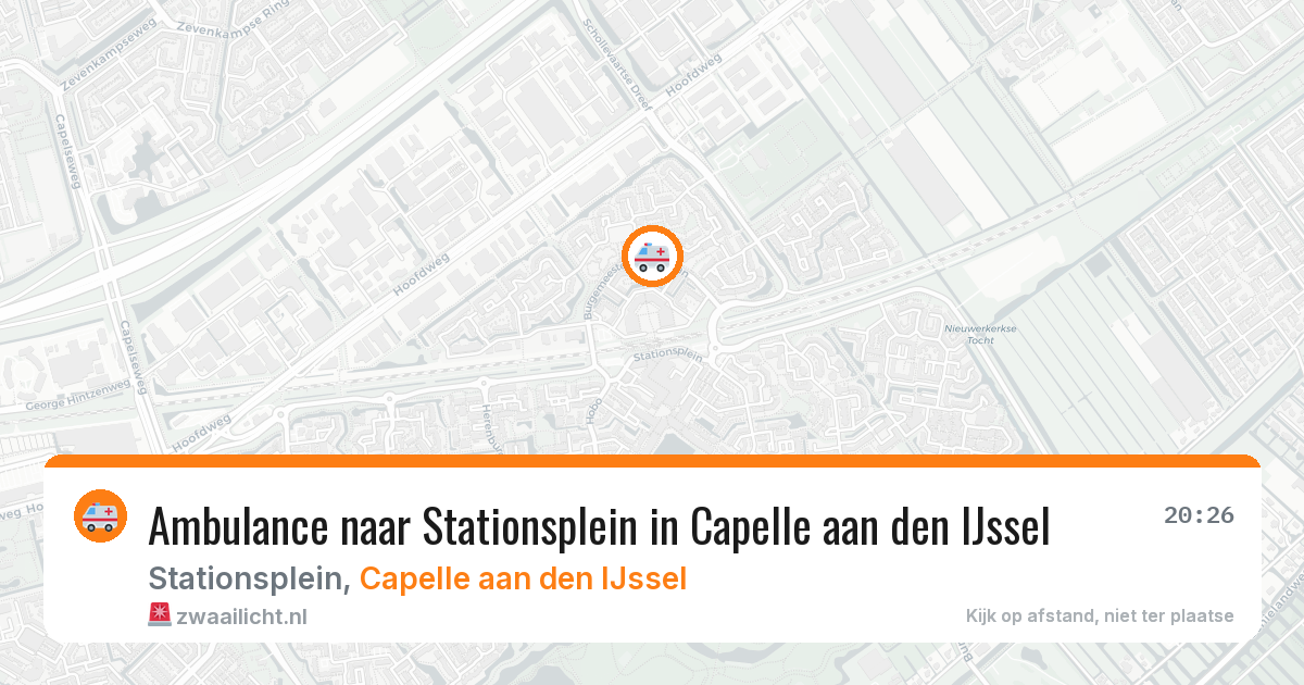 Ambulance naar Stationsplein in Capelle aan den IJssel — 6 aug 2026