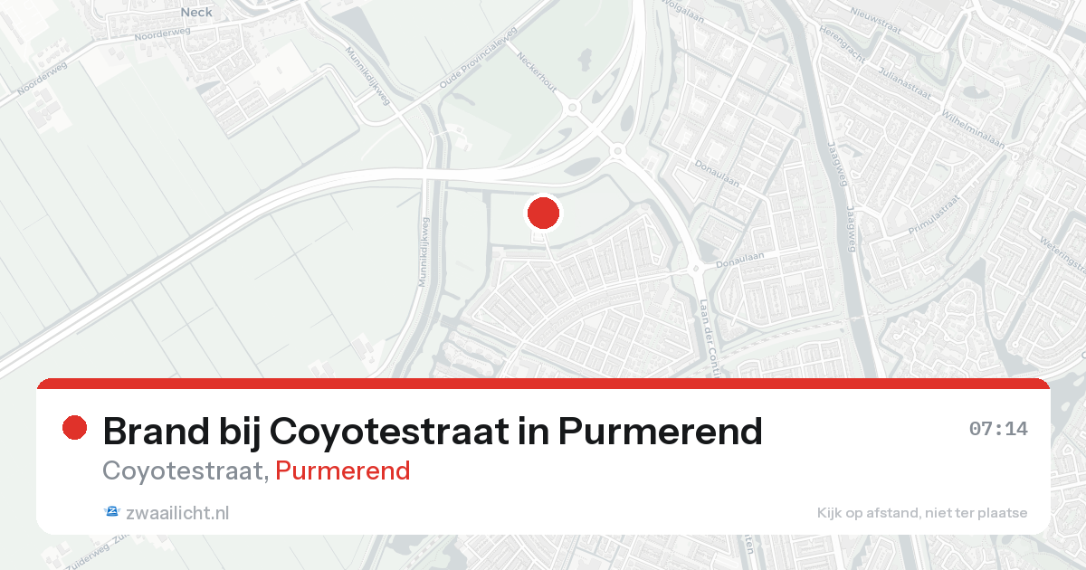 Brand bij Coyotestraat in Purmerend — 25 feb 2026