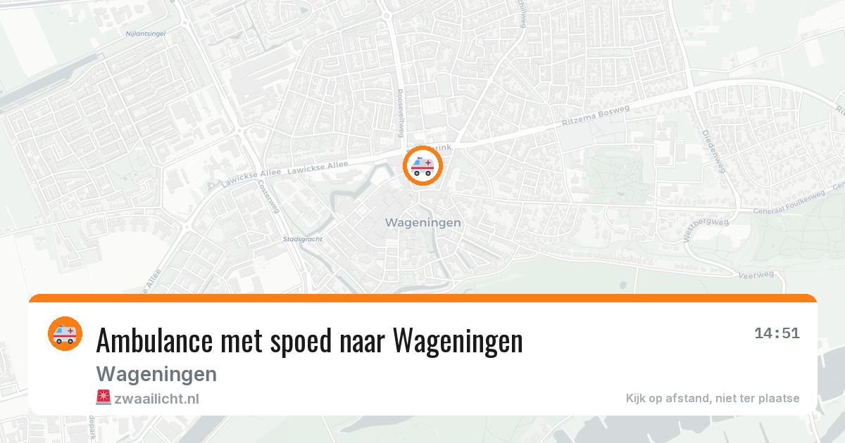 Ambulance met spoed naar Wageningen — 28 feb 2026 | 🚨 Zwaailicht.nl