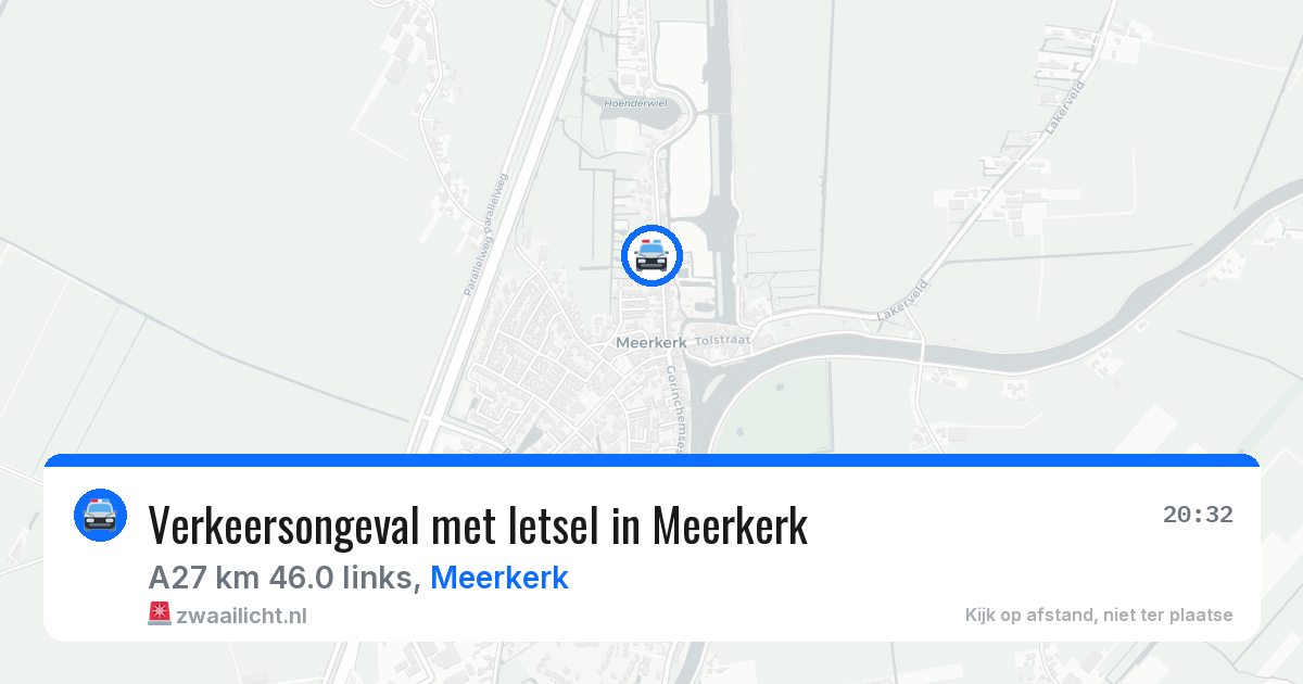 Verkeersongeval met letsel in Meerkerk — 13 feb 2026