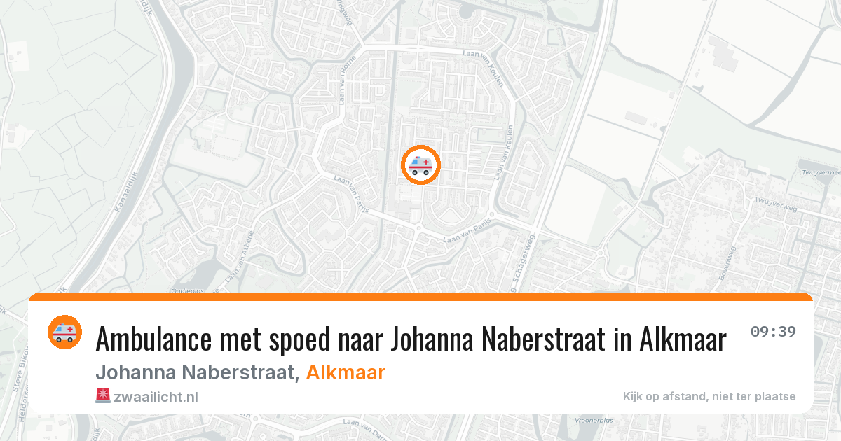 Ambulance met spoed naar Johanna Naberstraat in Alkmaar — 16 jun 2026