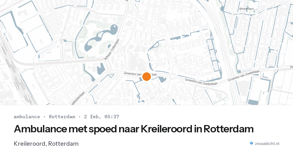 Ambulance met spoed naar Kreileroord in Rotterdam — 2 feb 2026