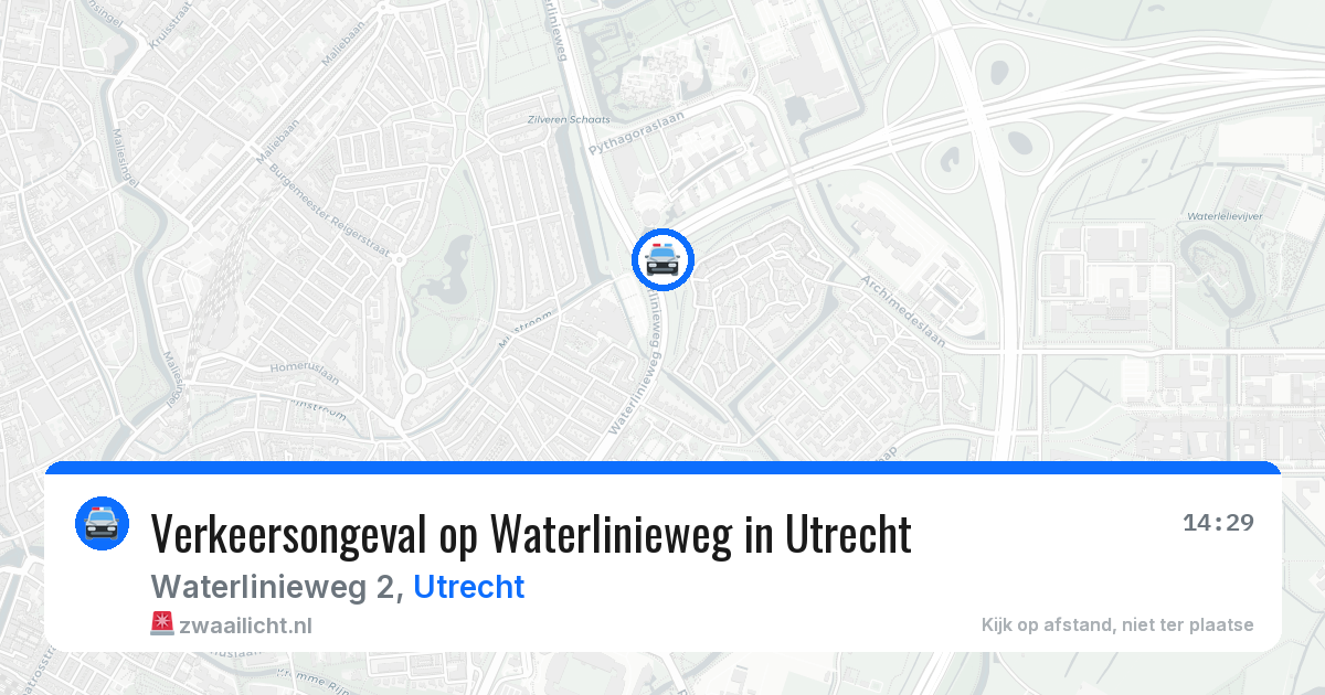 Verkeersongeval op Waterlinieweg in Utrecht — 21 jun 2026