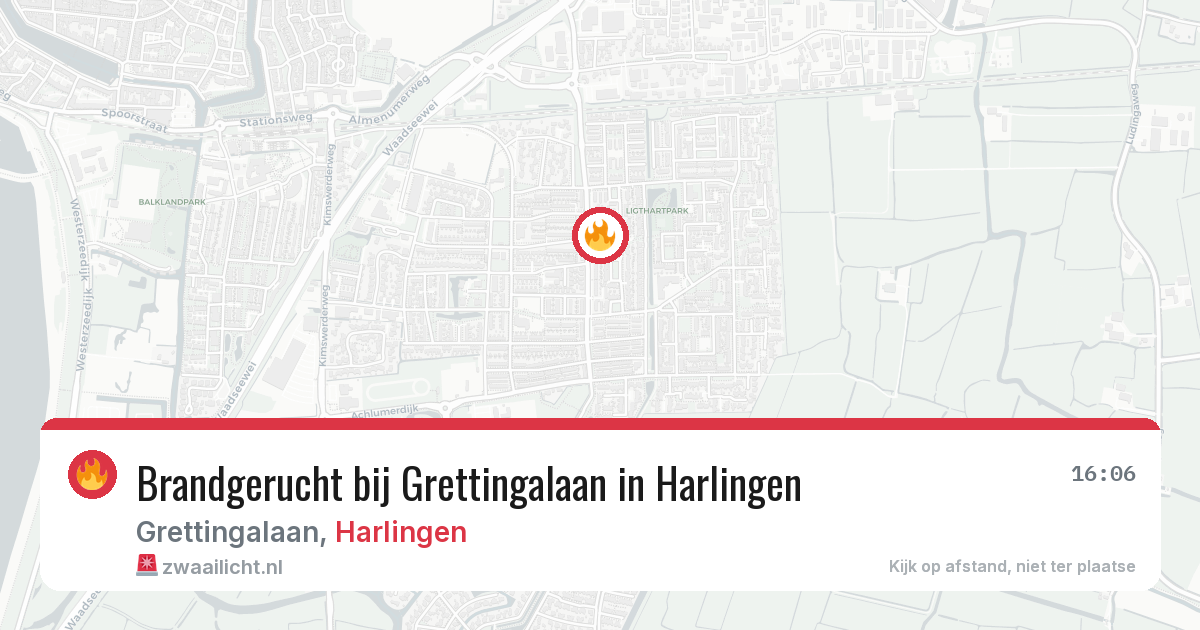 Brandgerucht bij Grettingalaan in Harlingen — 11 mei 2026